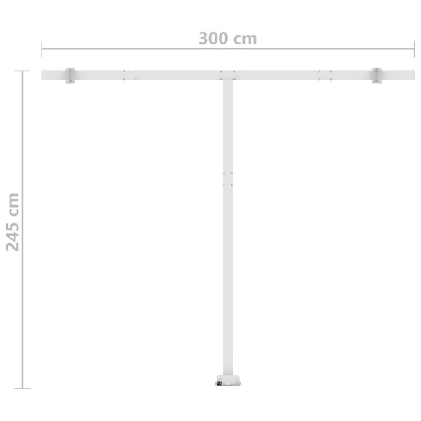 Samostojeća tenda na ručno uvlačenje 300x250cm narančasto-smeđa 3069500