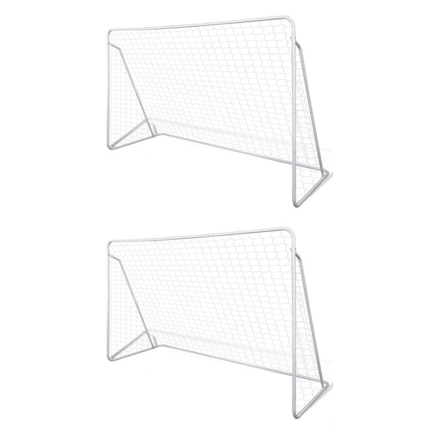 Mreže za nogometni gol čelične 2 kom 240 x 90 x 150 cm 276045