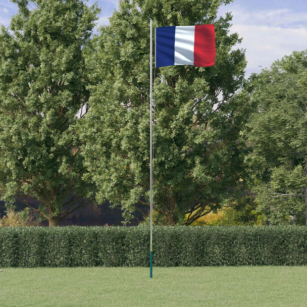 Francuska zastava i jarbol 6,23 m aluminijska 3147093