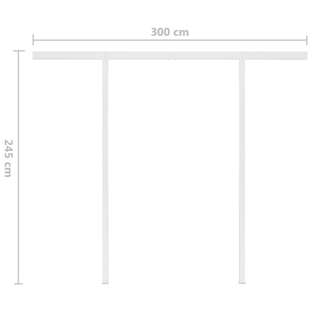 Tenda na ručno uvlačenje sa stupovima 3,5 x 2,5 m antracit 3069919