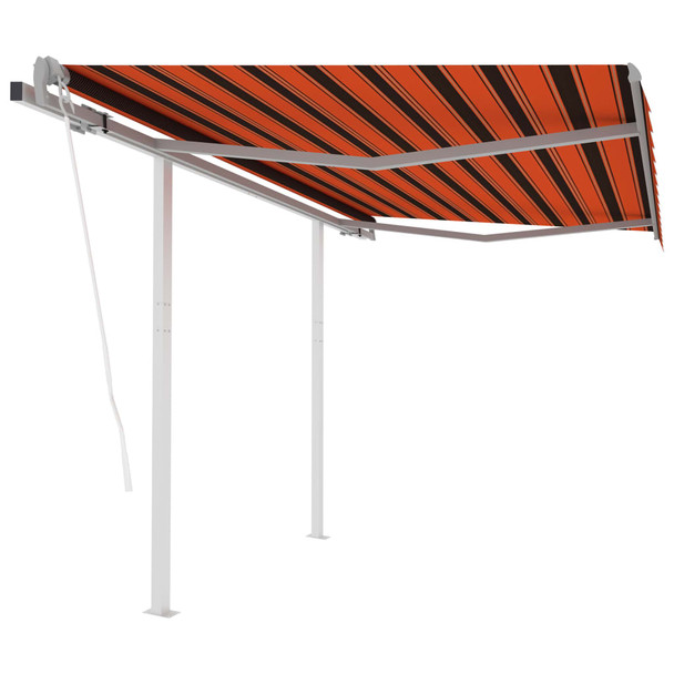 Automatska tenda na uvlačenje 3,5 x 2,5 m narančasto-smeđa 3069930