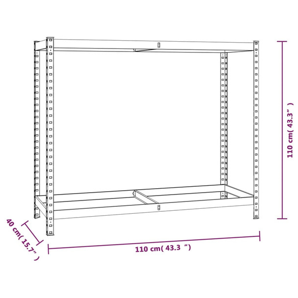 Stalci za gume s 2 razine 4 kom srebrni 110x40x110 cm čelični 3154231