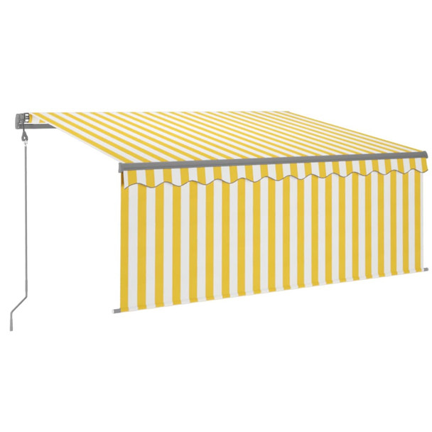 Automatska tenda s roletom i senzorom LED 3 x 2,5 m žuto-bijela 3069393