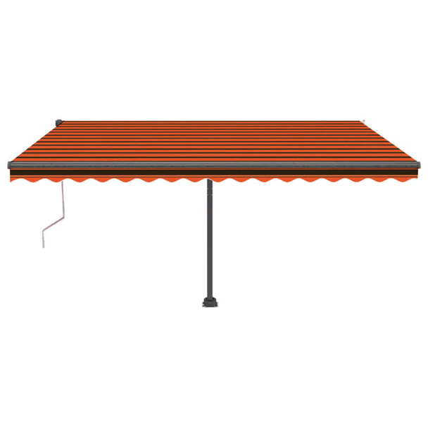 Automatska tenda sa senzorom LED 450 x 350 cm narančasto-smeđa 3069855