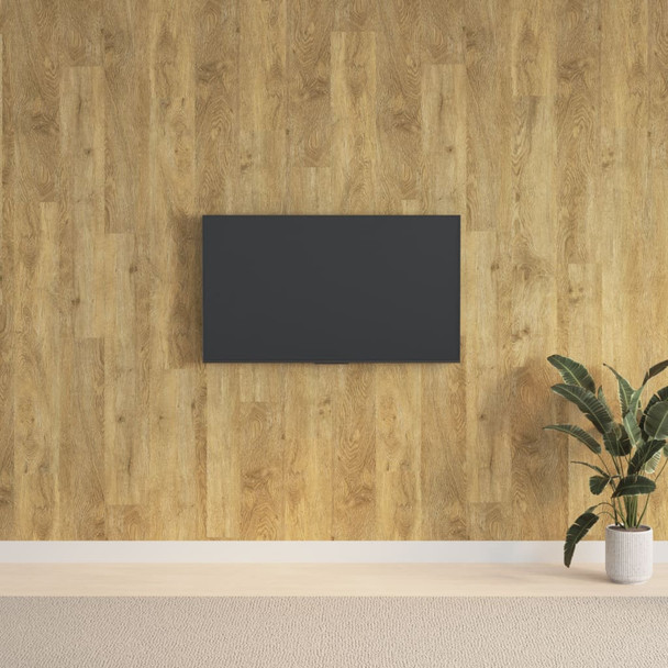 Zidne ploče s izgledom drva smeđe od PVC-a 2,06 m² 351817
