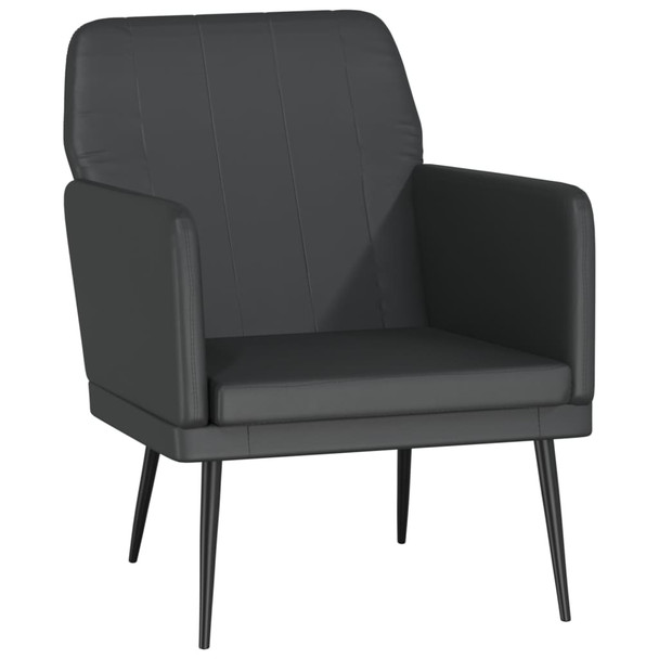 Fotelja crna 61 x 78 x 80 cm od umjetne kože 351392