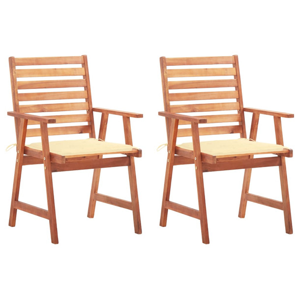 Vrtne blagovaonske stolice s jastucima 2 kom od bagremovog drva 3064322
