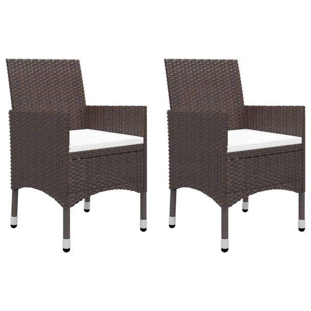 3-dijelni vrtni blagovaonski set smeđi 3067670