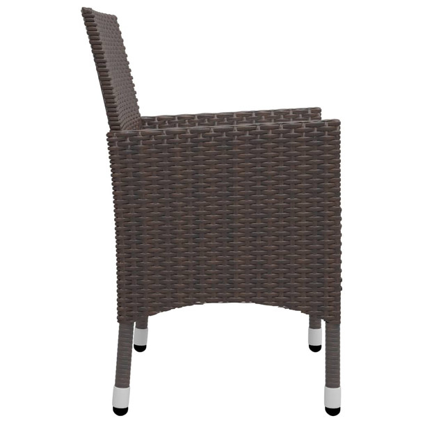3-dijelni vrtni blagovaonski set smeđi 3067670