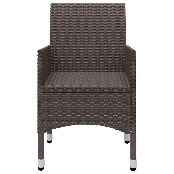 3-dijelni vrtni blagovaonski set smeđi 3067670