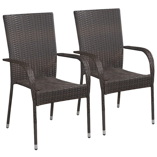 3-dijelni vrtni blagovaonski set smeđi 3067689