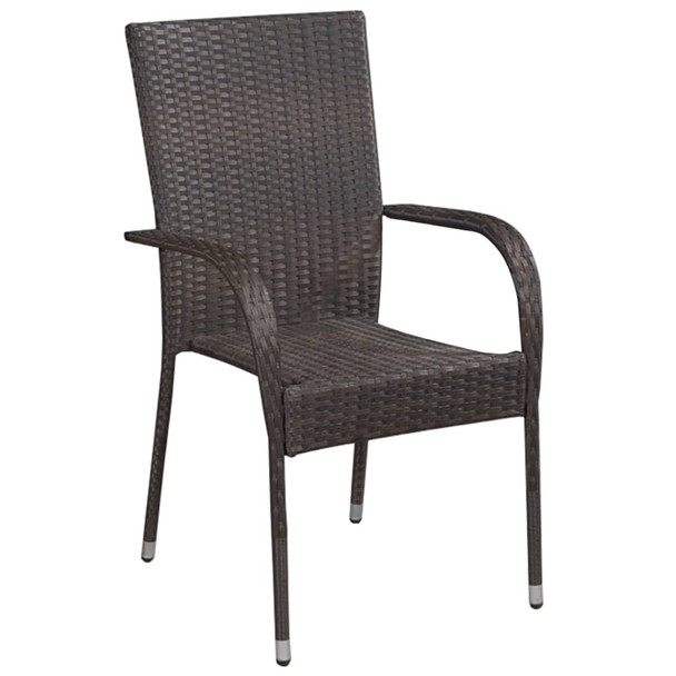 3-dijelni vrtni blagovaonski set smeđi 3067689