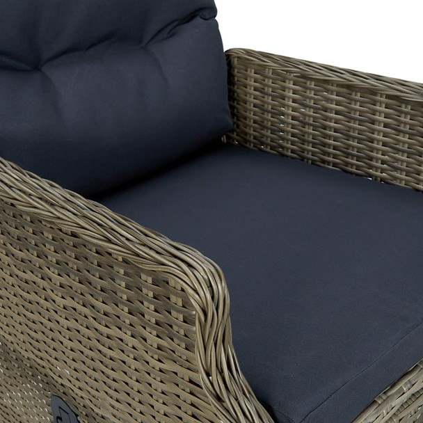3-dijelni vrtni blagovaonski set smeđi 3068727