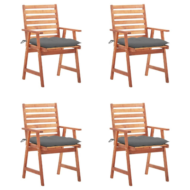 Vrtne blagovaonske stolice s jastucima 4 kom od bagremovog drva 3078336