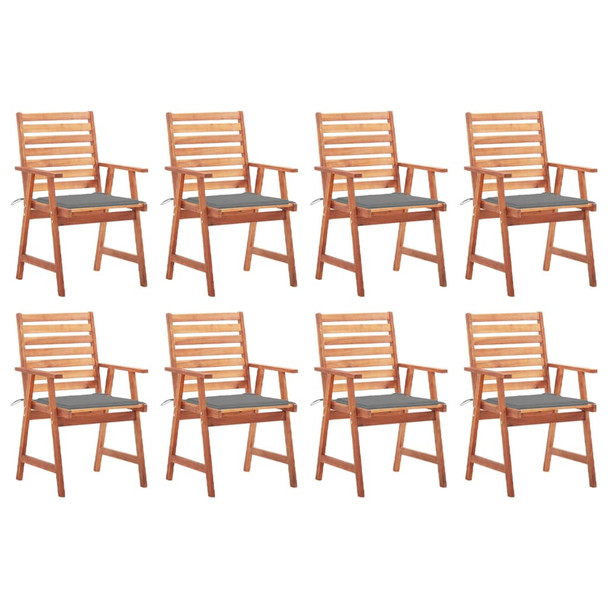 Vrtne blagovaonske stolice s jastucima 8 kom od bagremovog drva 3078375