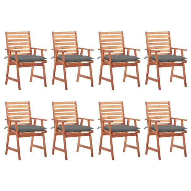 Vrtne blagovaonske stolice s jastucima 8 kom od bagremovog drva 3078390