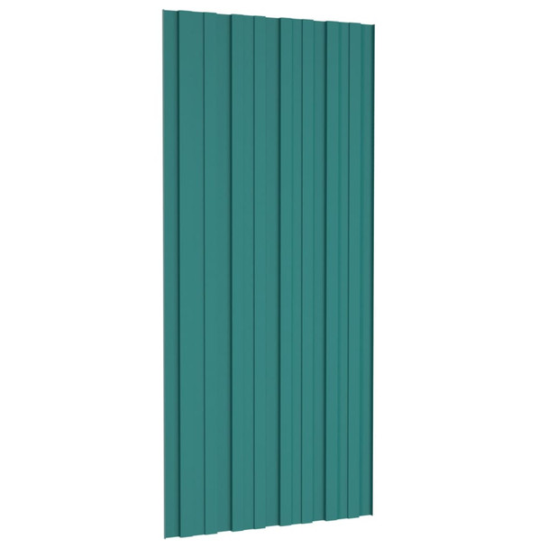 Krovni paneli 36 kom od pocinčanog čelika zeleni 100 x 45 cm 317212