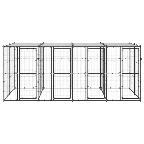 Vanjski kavez za pse s krovom čelični 9,68 m² 3082251