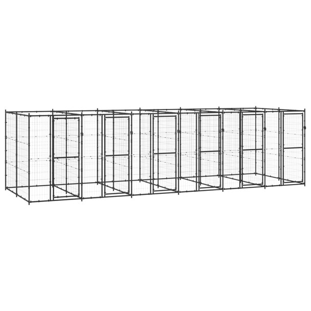 Vanjski kavez za pse čelični 14,52 m² 3082264