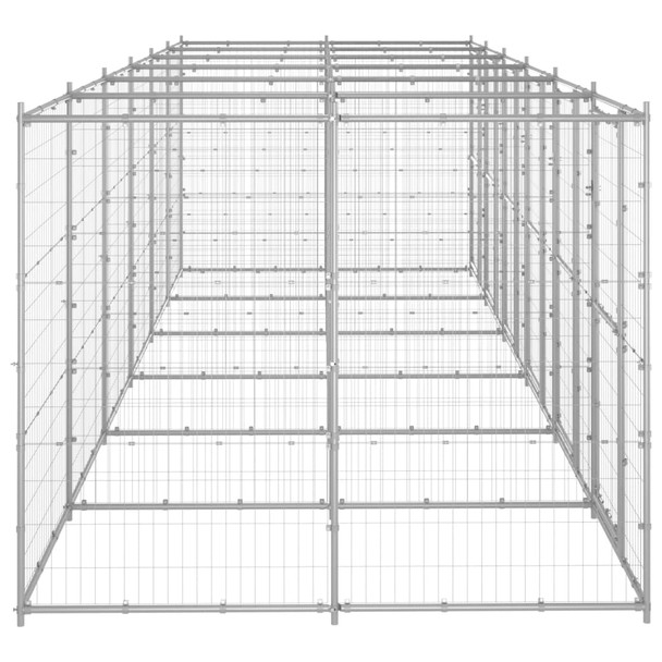 Vanjski kavez za pse od pocinčanog čelika 14,52 m² 3082286