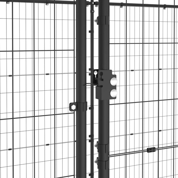 Vanjski kavez za pse s krovom čelični 21,78 m² 3082296