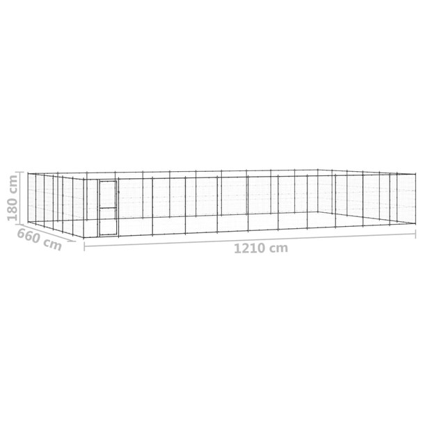 Vanjski kavez za pse čelični 79,86 m² 3082327