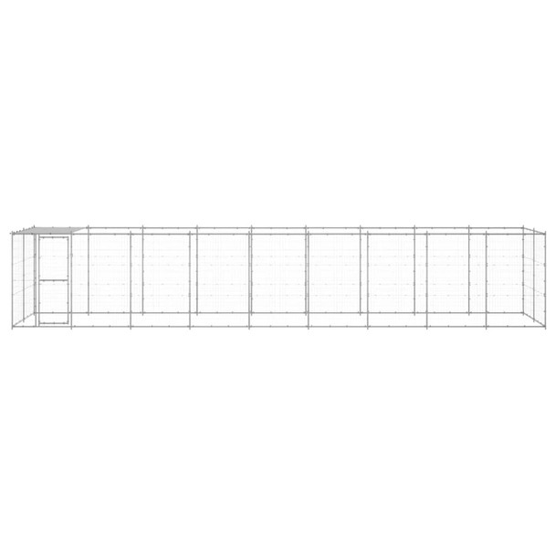 Vanjski kavez za pse od pocinčanog čelika s krovom 21,78 m² 3082306