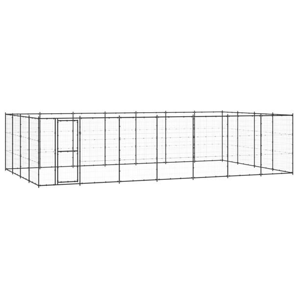 Vanjski kavez za pse čelični 33,88 m² 3082315