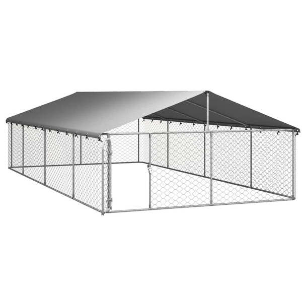 Vanjski kavez za pse s krovom 600 x 300 x 150 cm 171502