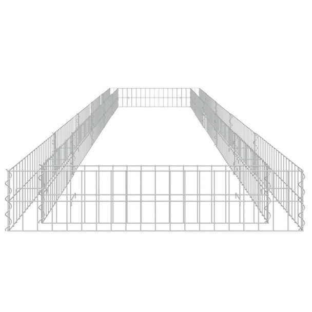 Gabionska povišena gredica od pocinčanog čelika 500x100x20 cm 151315