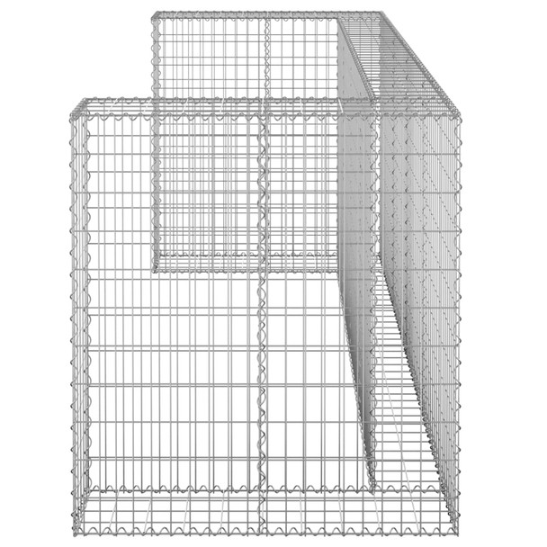 Gabionski zid za kante od pocinčanog čelika 254 x 100 x 110 cm 151300