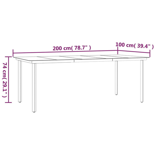 9-dijelni vrtni blagovaonski set od PVC ratana crni 3099214