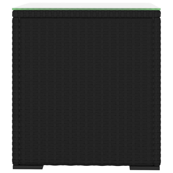 Bočni stolić crni 40 x 37 x 40,5 cm od poliratana 319388