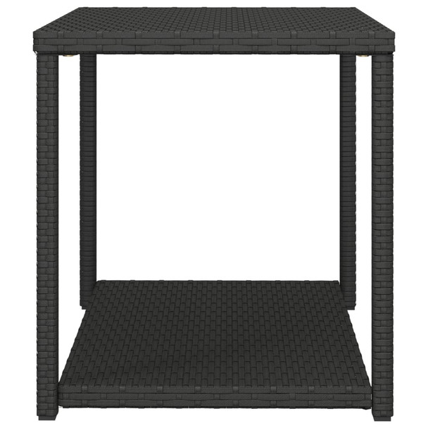 Bočni stolić crni 55 x 45 x 49 cm od poliratana 319404