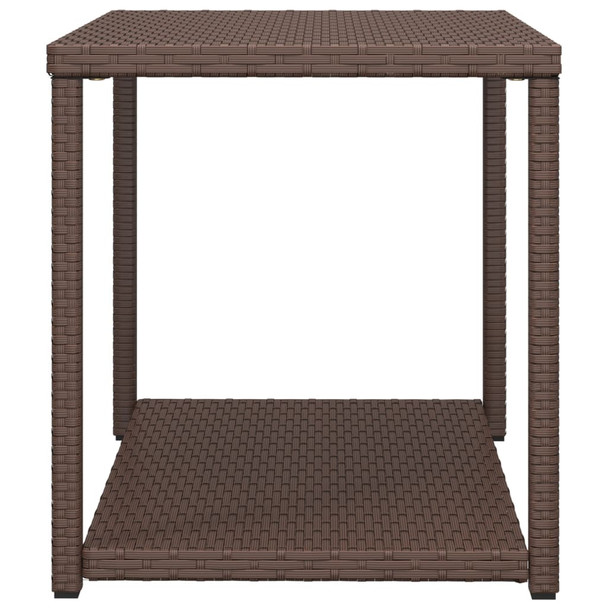 Bočni stolić smeđi 55 x 45 x 49 cm od poliratana 319405