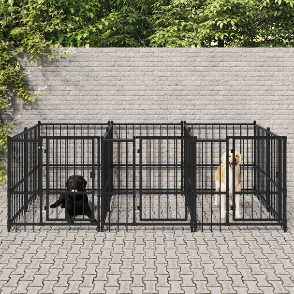 Vanjski kavez za pse čelični 5,63 m² 3124580