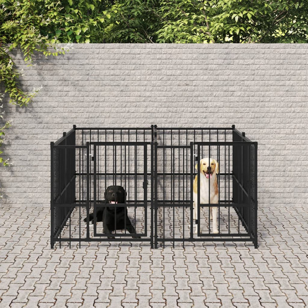 Vanjski kavez za pse čelični 3,75 m² 3124579