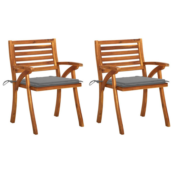 Vrtne blagovaonske stolice s jastucima 2 kom od bagremovog drva 3060783