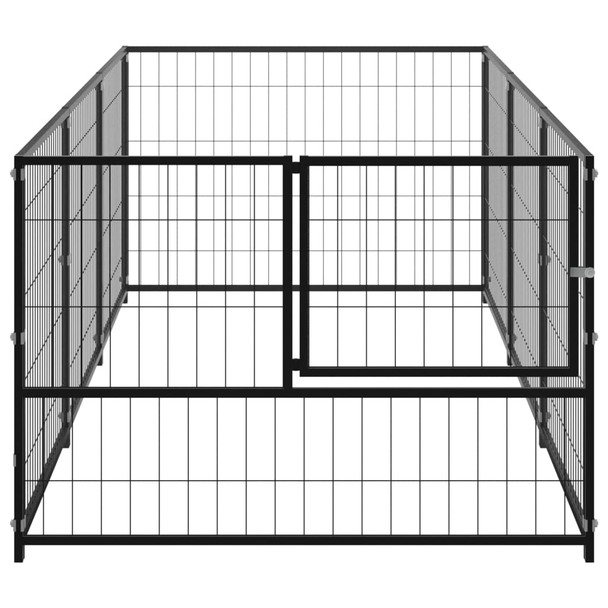 Kavez za pse crni 3 m² čelični 3082093