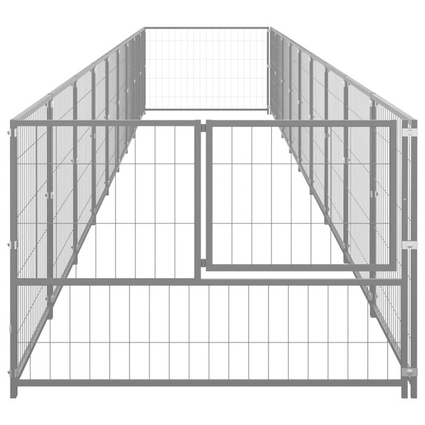 Kavez za pse srebrni 9 m² čelični 3082107