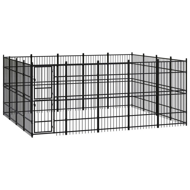 Vanjski kavez za pse čelični 18,43 m² 3097983