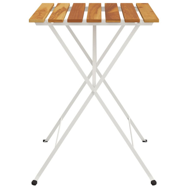 Sklopivi bistro stol 55 x 54 x 71 cm od drva bagrema i čelika 319973