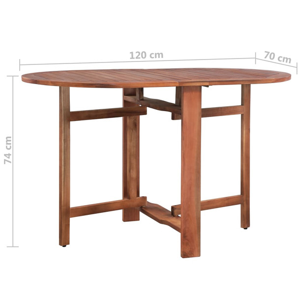 Vrtni stol od masivnog bagremovog drva 120 x 70 x 74 cm 44019