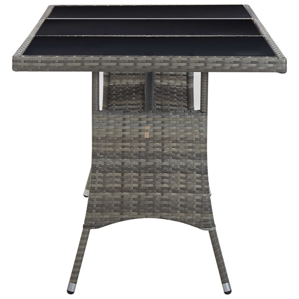 Vrtni stol sivi 170 x 80 x 74 cm od poliratana 46415