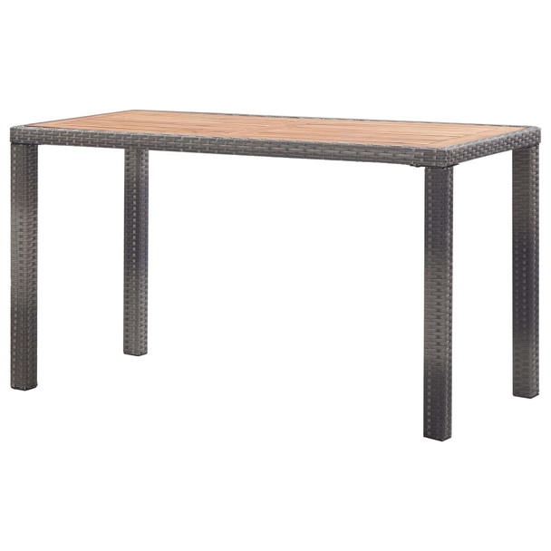Vrtni stol antracit-smeđi 123x60x74 cm masivno bagremovo drvo 46451