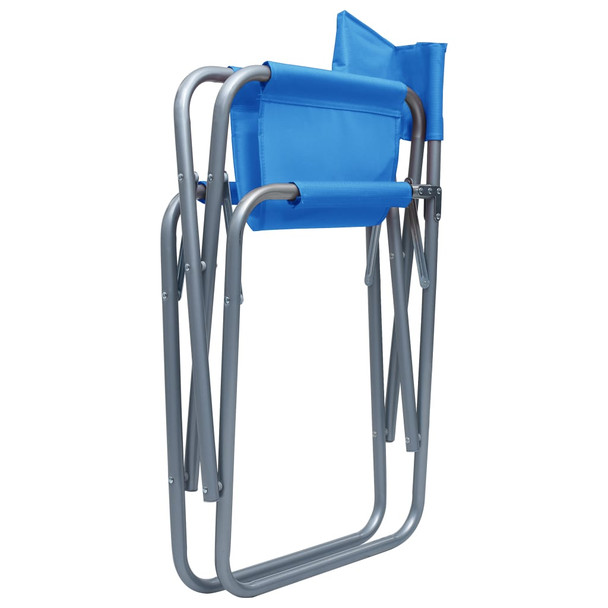 Redateljske stolice 2 kom čelične plave 47917