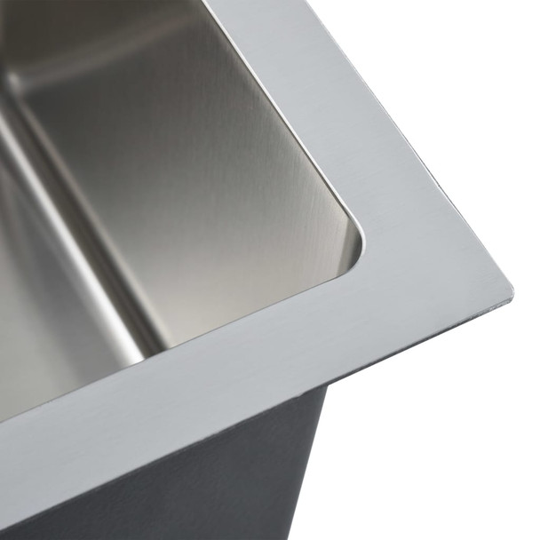 Ručno rađeni kuhinjski sudoper od nehrđajućeg čelika 51498