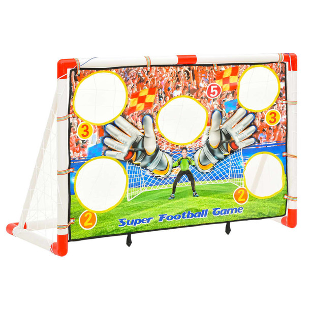 Set dječjeg nogometnog gola sa zidom za gol 120 x 51 x 77,5 cm 80344