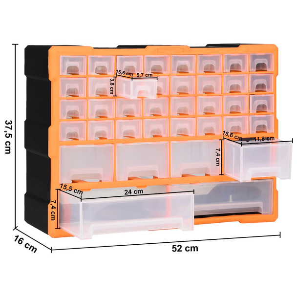 Organizator s 40 ladica 52 x 16 x 37,5 cm 147577