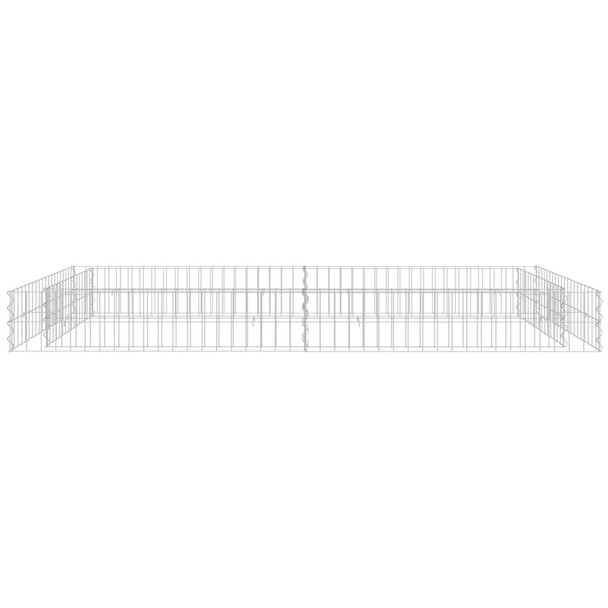 Gabionska povišena gredica od pocinčanog čelika 200x100x20 cm 151312
